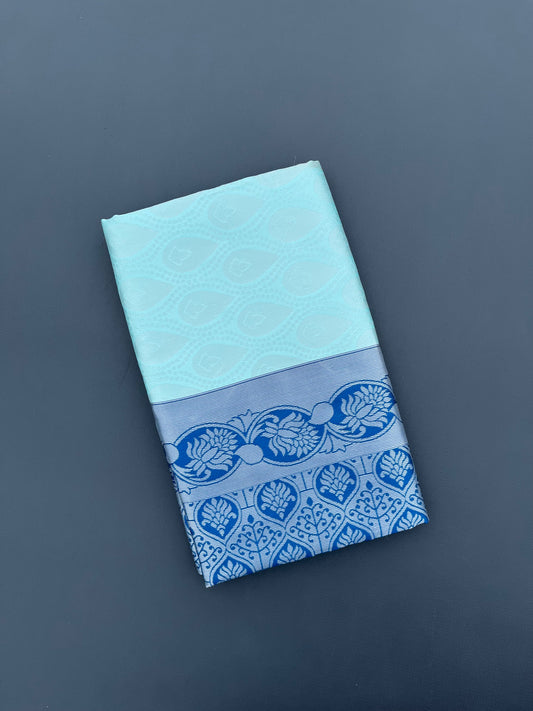 Sky Blue Saree Calm, Classy &amp; Elegant