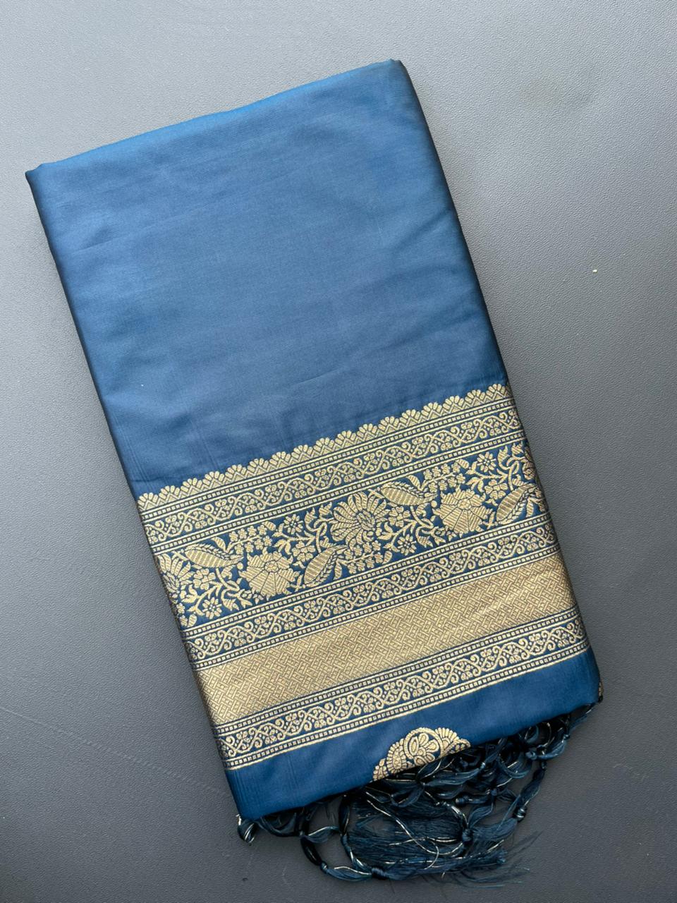 blue sky soft banarasi silk saree