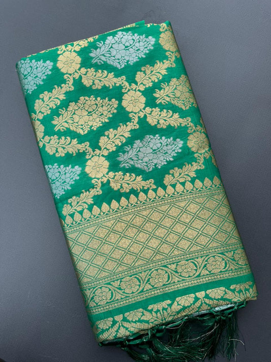 GREEN BANARASI SILK SAREE
