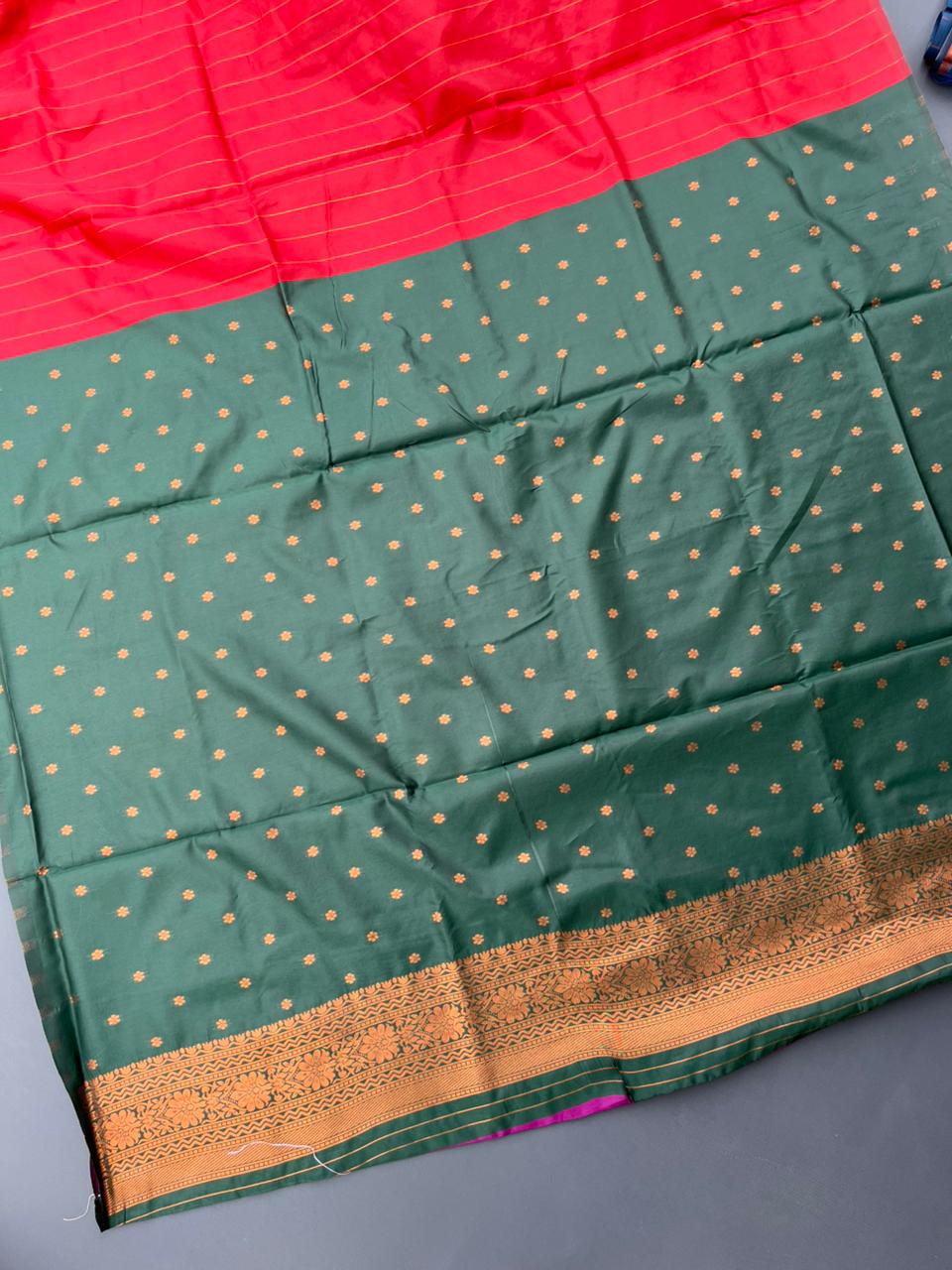 red south kanjivaram silk saree