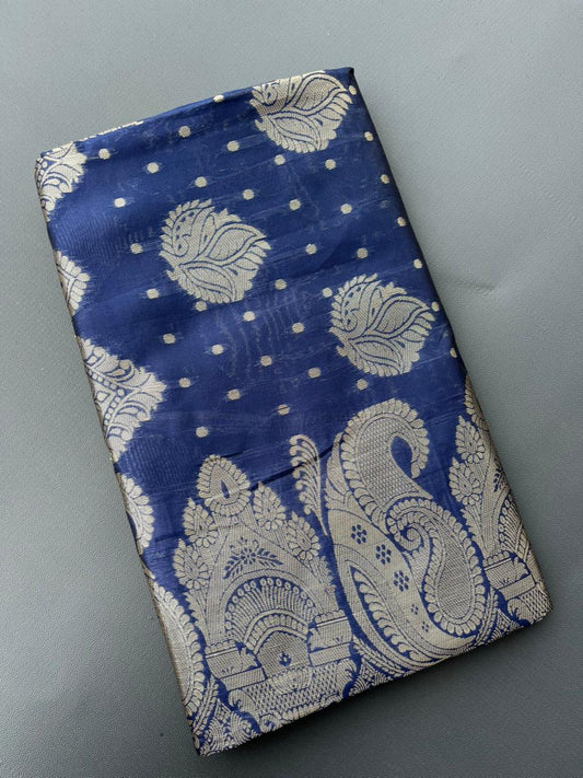 BLUE SOUTH KANJIVARAM SILK SAREE