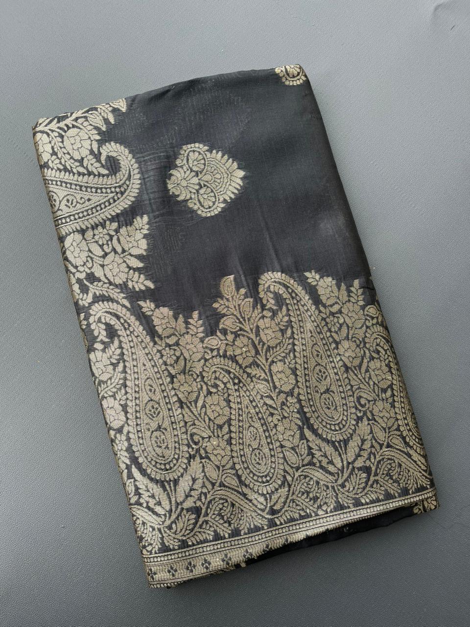black south kanjivaram silk saree