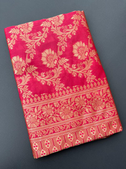 PINK LICHI SILK SAREE