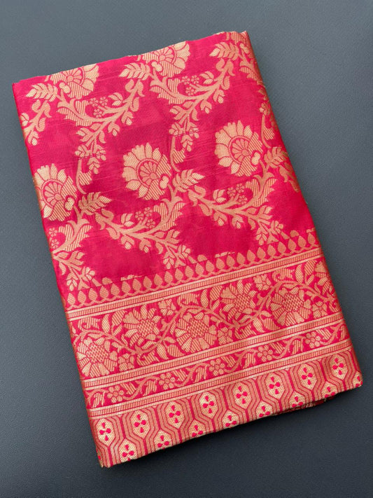 PINK LICHI SILK SAREE