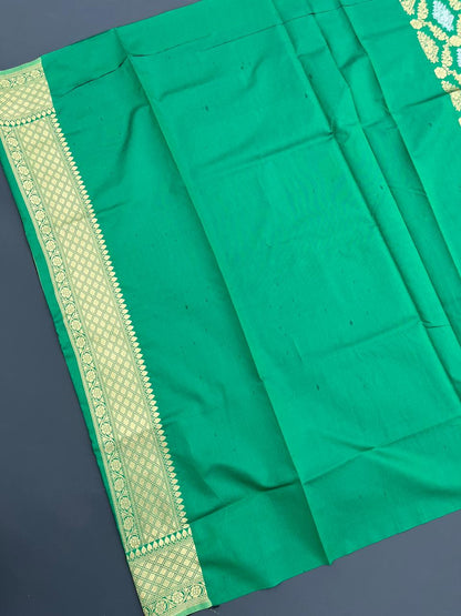 GREEN BANARASI SILK SAREE