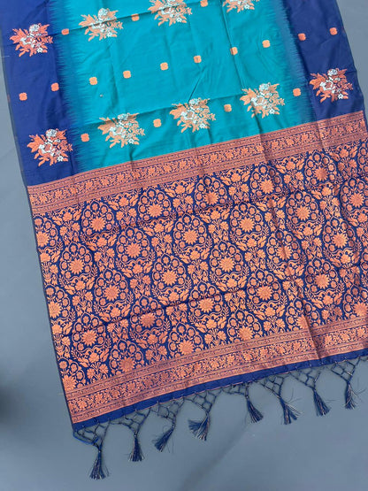 SKY BLUE PAITHANI SILK SAREE