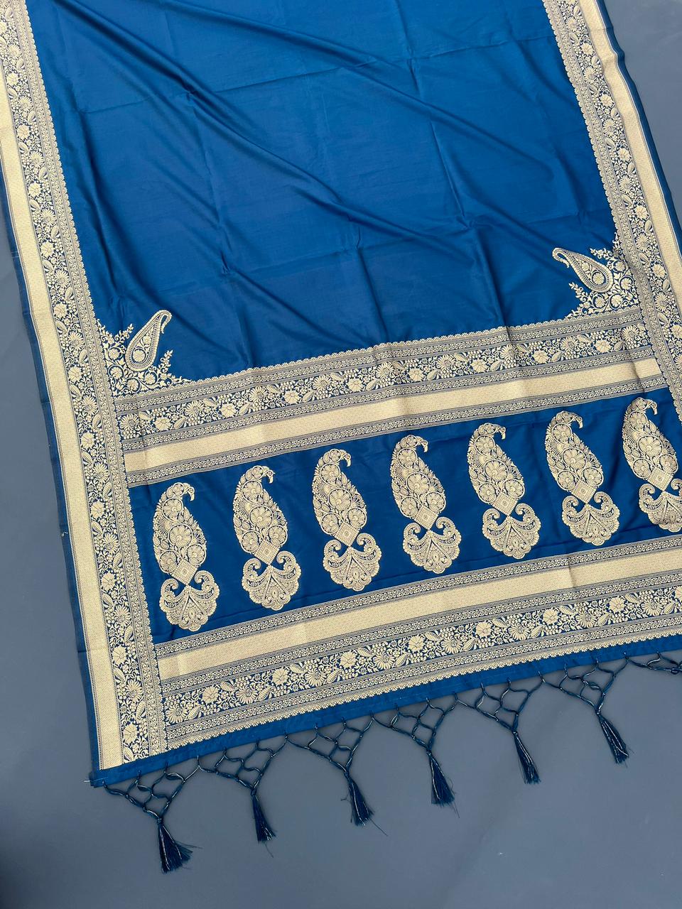 blue sky soft banarasi silk saree