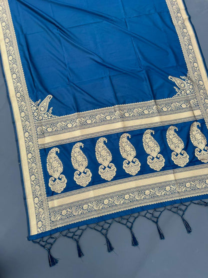 BLUE SKY SOFT BANARASI SILK SAREE
