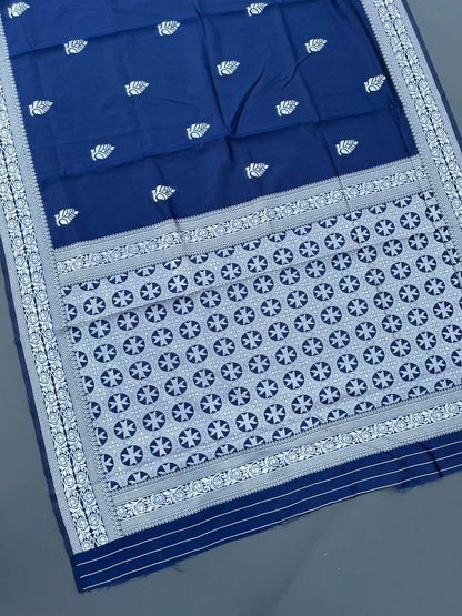 BLUE LICHI SILK SAREE
