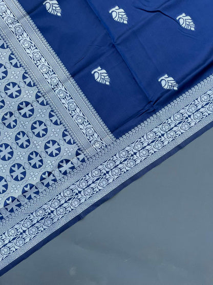 BLUE LICHI SILK SAREE