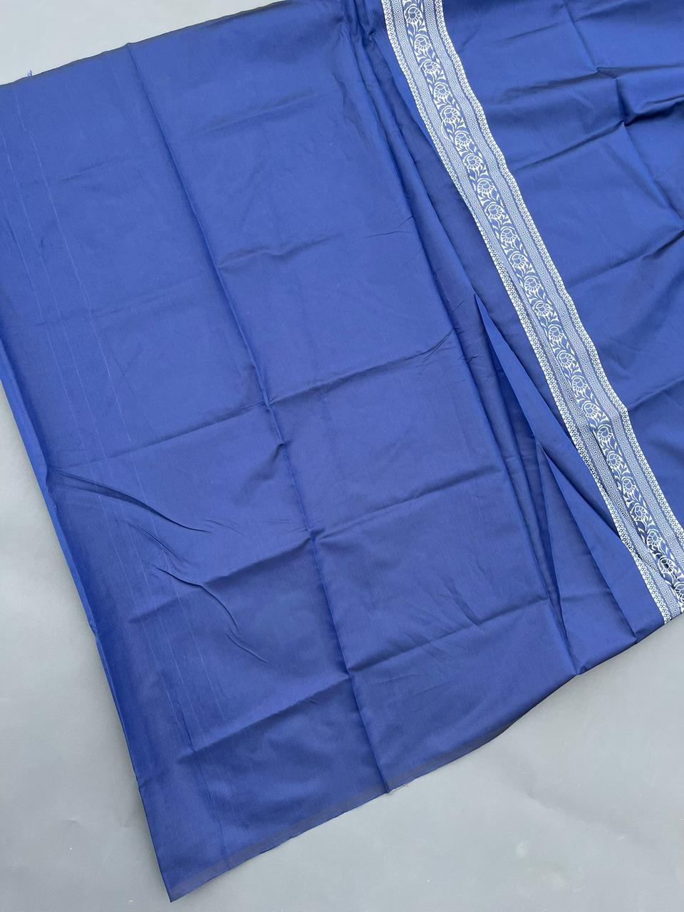 blue lichi silk saree