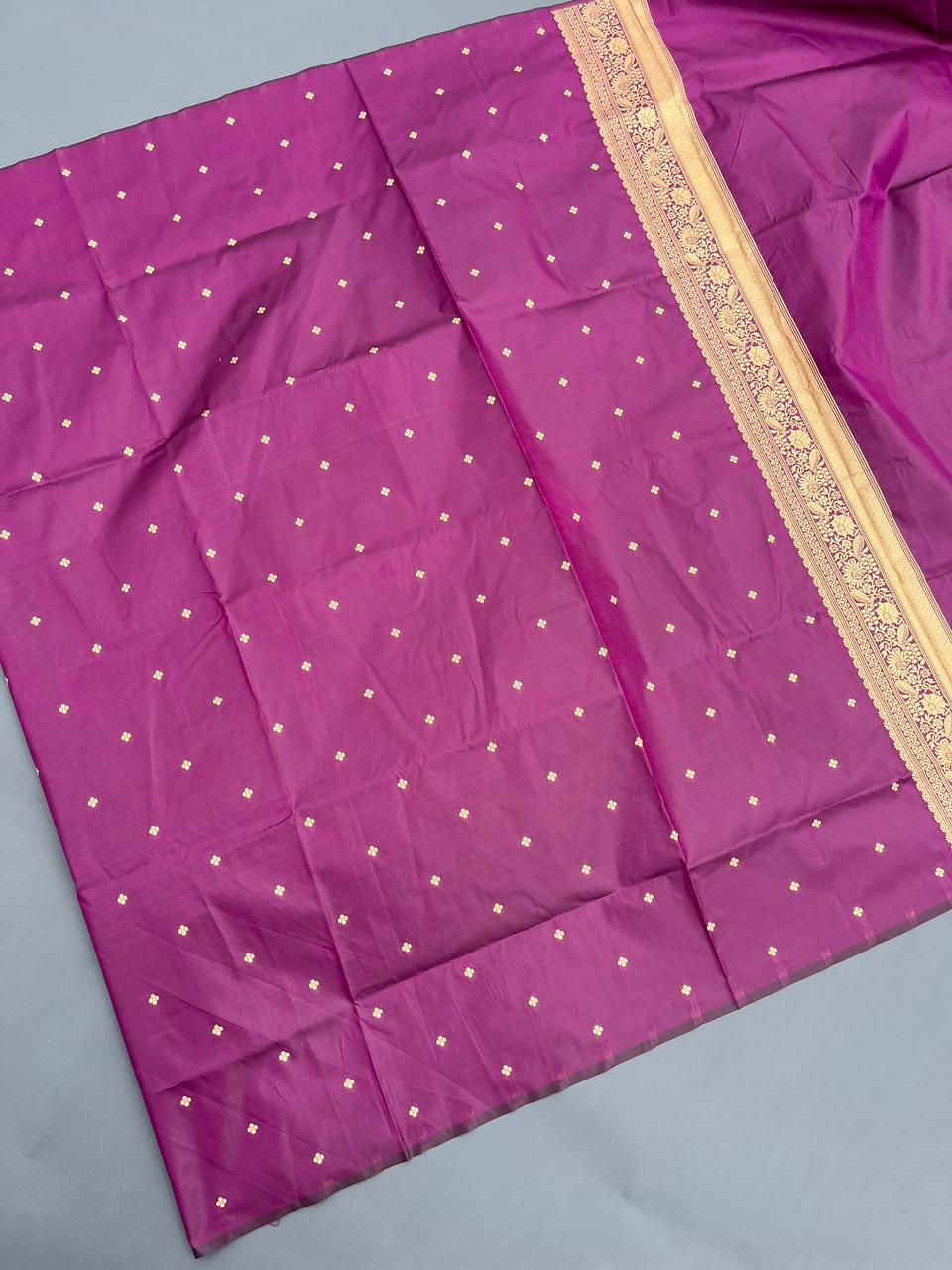 maroon soft banarasi silk saree