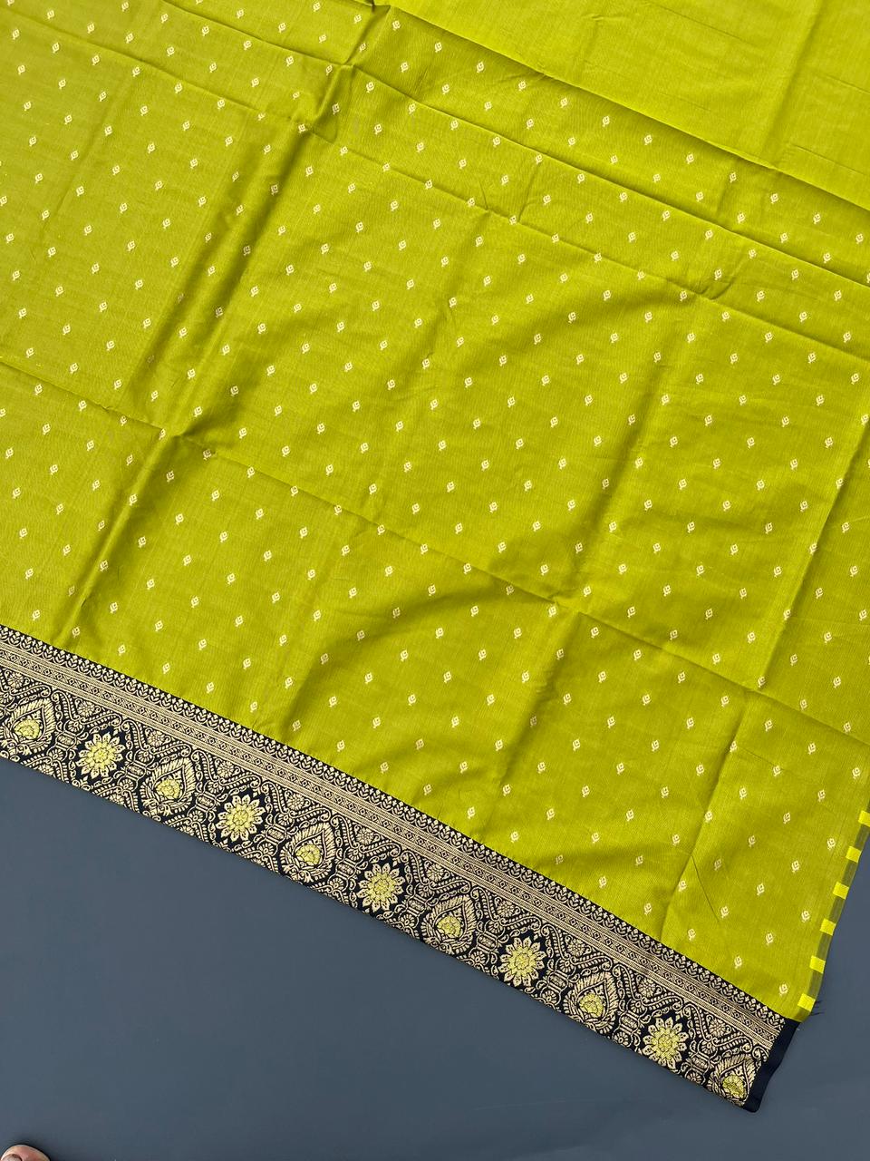 light & black soft silk banarasi saree