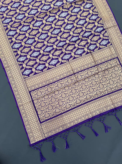 PURPLE BANARASI SILK SAREE