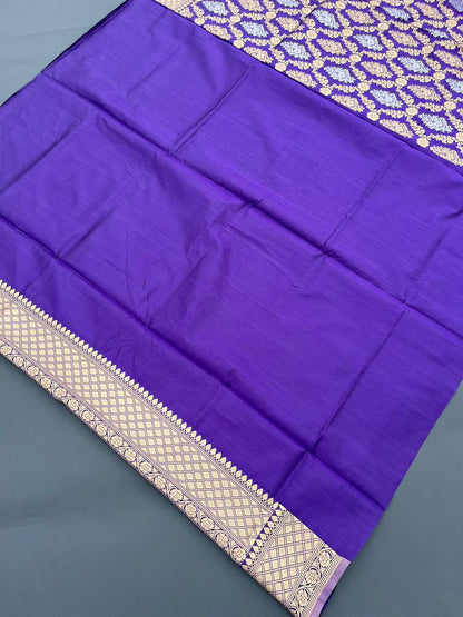 PURPLE BANARASI SILK SAREE