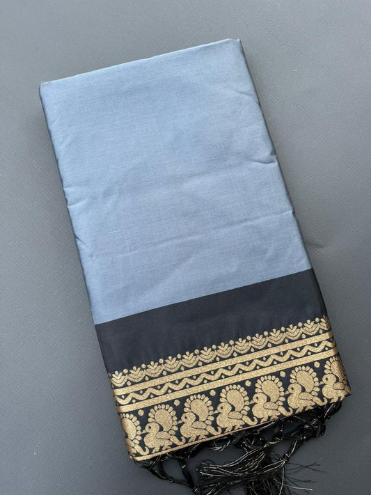 GRAY PATTU SILK SAREE