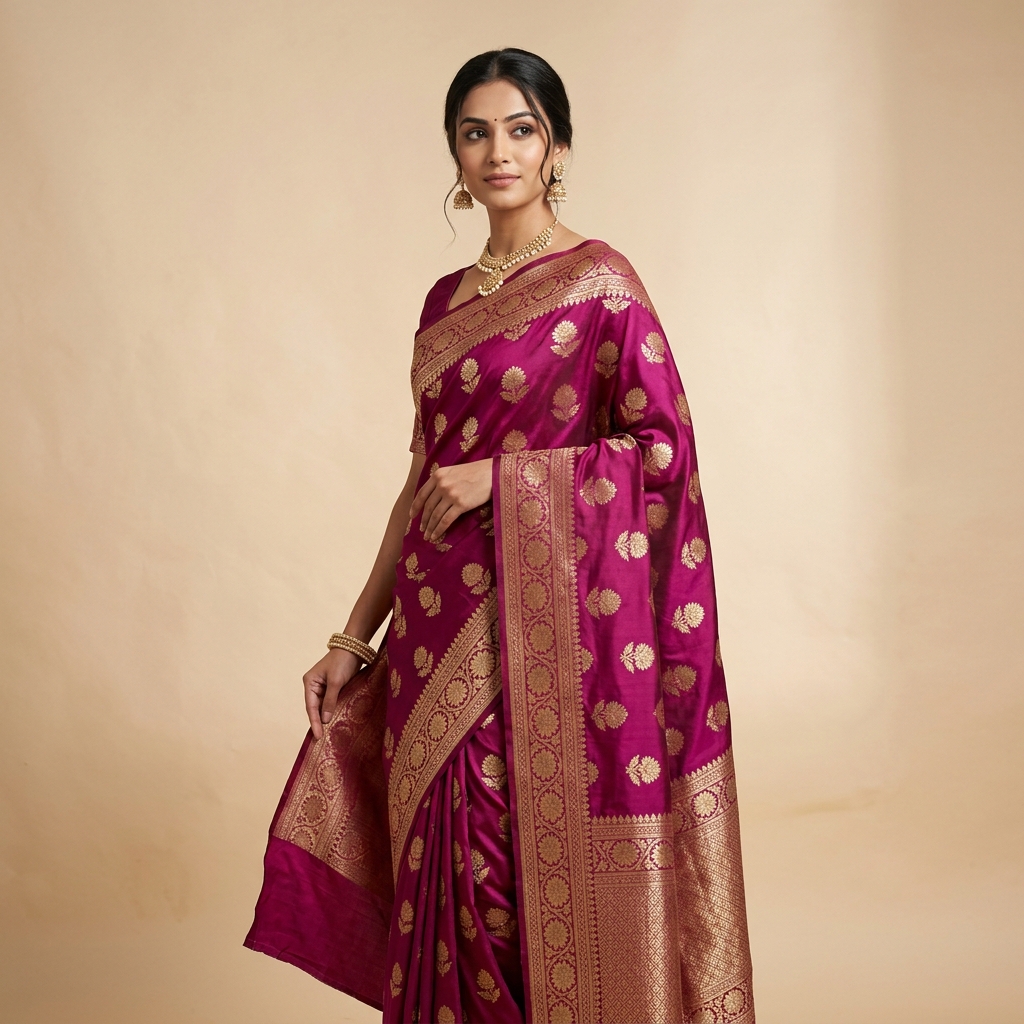 Bridal Temple border Saree